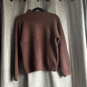 Simons: Two-way Ribbing Mock-neck Sweater